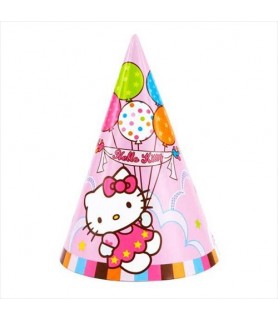 Hello Kitty 'Balloon Dream' Cone Party Hats (8ct)