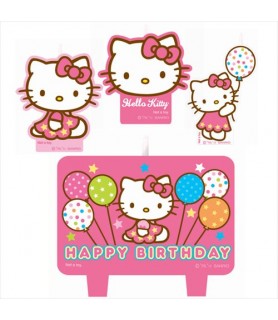 Hello Kitty 'Balloon Dream' Cake Candle Set (4pc)
