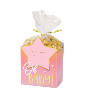 Baby Shower 'Hello World Girl' Favor Boxes w/ Bags (8ct ea.)