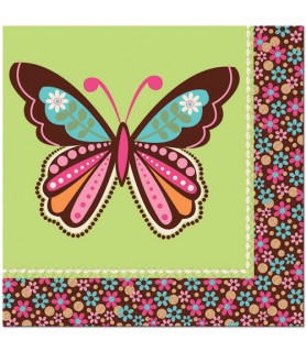 Hippie Chick Butterfly Lunch Napkins (16ct)