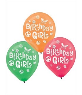 Hippie Chick Latex Balloons (6ct)