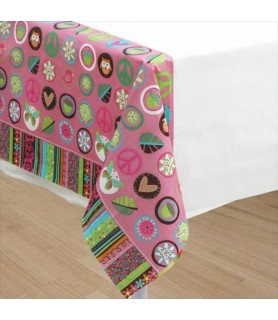 Hippie Chick Paper Table Cover (1ct)