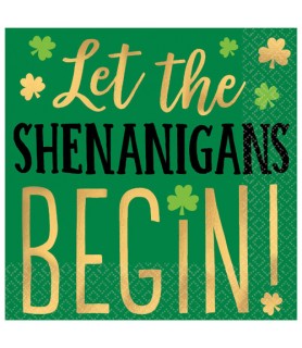 St. Patrick's Day 'Let The Shenanigans Begin' Small Napkins (16ct)