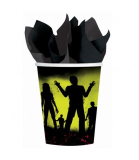 Halloween 'Beware Zombies' 9oz Paper Cups (18ct)