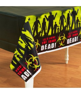 Halloween 'Beware Zombies' Plastic Table Cover (1ct)
