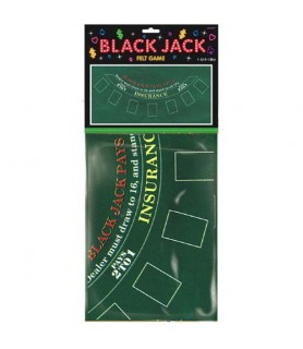 Casino Night Blackjack Felt Tabletop Game (1ct)