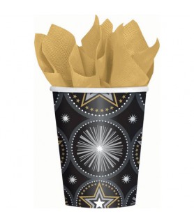 Hollywood 'Glitter Starz' 9oz Paper Cups (8ct)