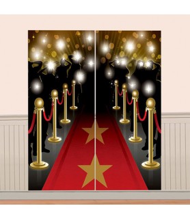 Hollywood Red Carpet Wall Poster Decorating Kit (2pc)