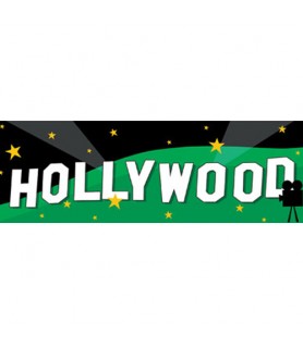 Hollywood Movie Night 'Lights Camera Action' Giant Plastic Banner (1ct)