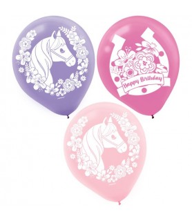 Horse 'Saddle Up' Latex Balloons (6ct)