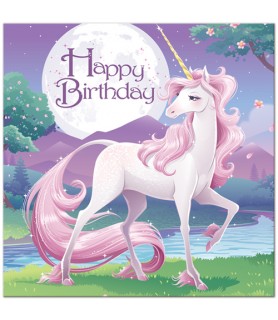 Unicorn Fantasy Happy Birthday Lunch Napkins (16ct)