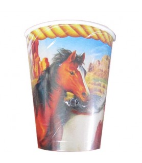 Running Horses 9oz Paper Cups (8ct)