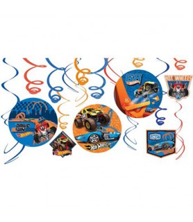 Hot Wheels 'Wild Racer' Hanging Swirl Decorations (12pc)