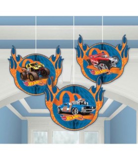 Hot Wheels 'Wild Racer' Honeycomb Decorations (3pc)
