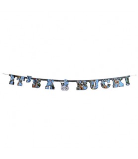Hunting and Fishing 'Blue Camo' Baby Shower Banner (1ct)