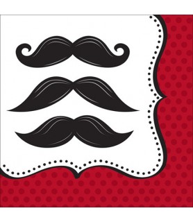 Mustache Madness Lunch Napkins (16ct)