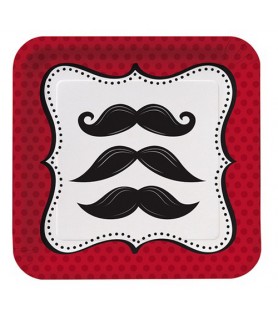 Mustache Madness Small Paper Plates (8ct)