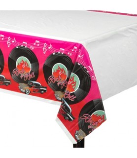 I Love Rock and Roll 'Classic 50s' Plastic Table Cover (1ct)