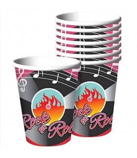 I Love Rock and Roll 'Classic 50s' 9oz Paper Cups (8ct)