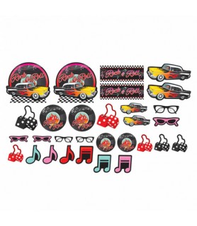 I Love Rock and Roll 'Classic 50s' Cutout Decorations (30pc)
