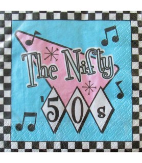 I Love Rock and Roll 'Nifty Fifties' Small Napkins (16ct)