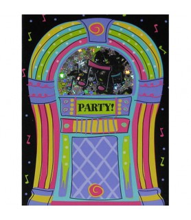 Rock and Roll 'Jukebox Rock' Novelty Invitations w/ Envelopes (8ct)