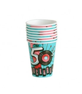I Love Rock and Roll 'Fabulous 50s' 9oz Paper Cups (8ct)