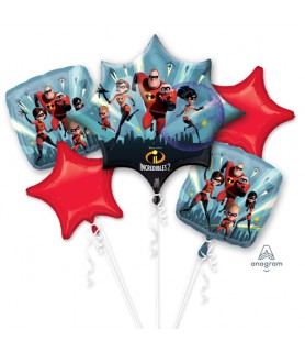 Incredibles 2 Foil Mylar Balloon Bouquet (5pc)