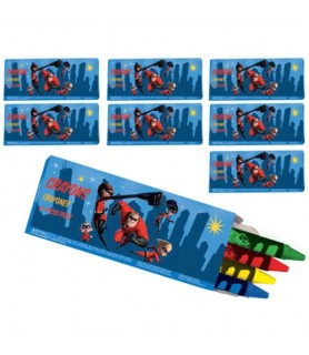 Incredibles 2 4-Pack Mini Crayons / Favors (8ct)