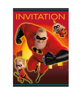 Incredibles 2 'Red' Invitations with Envelopes (8ct)