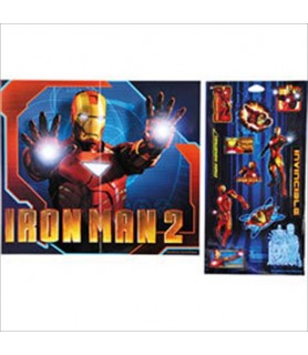 Iron Man 2 Stickers and Mini Poster (1 sheet)