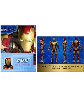 Iron Man 3 Invitations and Thank You Notes w/Env. (8ct each)