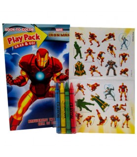 Iron Man Play Pack w/ Coloring Book and Stickers (1ct)