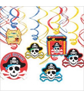 Pirate Party Hanging Swirl Decorations (12ct)