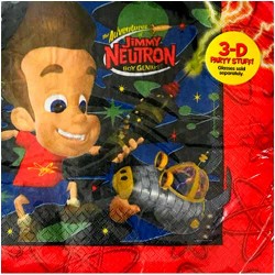 ~ Birthday Party Supplies Cards Stationery 8 JIMMY NEUTRON THANK YOU NOTES 