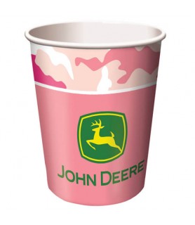 John Deere Pink 9oz Paper Cups (8ct)