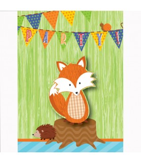 Happy Birthday 'Forest Fox' Invitations w/ Envelopes (8ct)