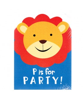 Jungle Animals 'Safari Party' Invitations w/ Envelopes (8ct)