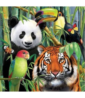 Jungle Animals 'Wild Animals' Small Napkins (16ct)