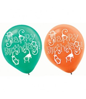 Jungle Animals Latex Balloons (6ct)
