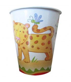 Jungle Animals 'World Safari' 9oz Paper Cups (8ct)