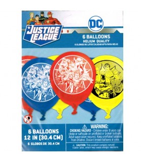 Justice League 'Heroes Unite' Latex Balloons (6ct)