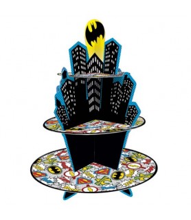 Justice League 'Heroes Unite' 3-Tiered Cupcake Stand (1ct)
