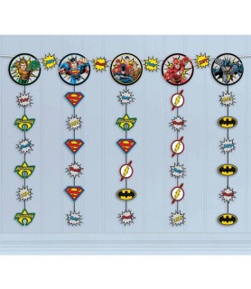 Justice League 'Heroes Unite' Hanging String Decorations (5pc)