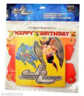 Justice League Vintage Happy Birthday Banner (1ct)
