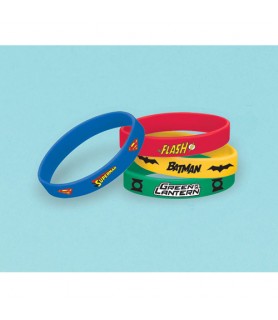 Justice League Rubber Bracelets (4ct)