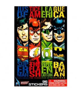 Justice League 'Justice League of America' Stickers (3 sheets)