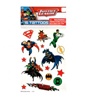 Justice League Temporary Tattoos (15ct)