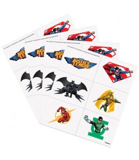 Justice League Temporary Tattoos (4 sheets)