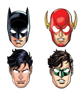 Justice League Paper Masks (8ct)